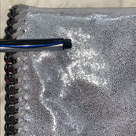 Stella McCartney Falabella Foldover Bag EUC Metallic Silver - Picture 15 of 17